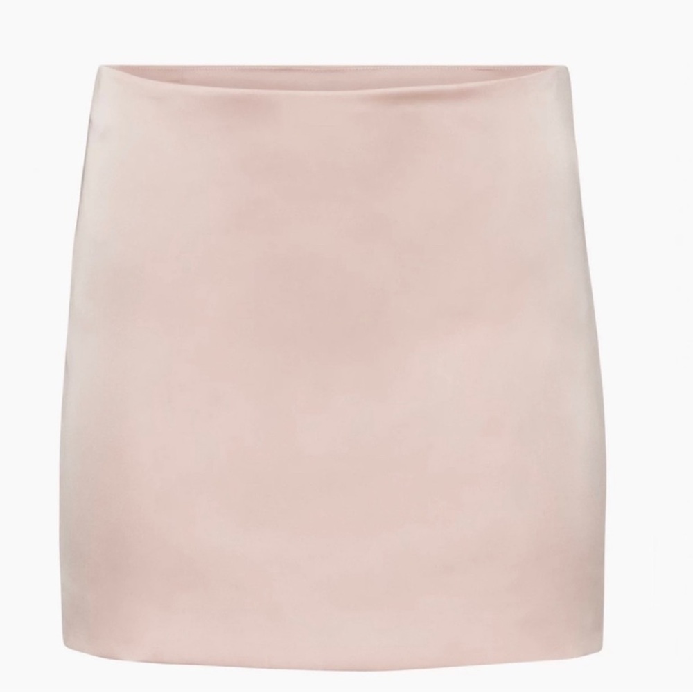 Aritzia Sunday Best Pink Satin Skirt